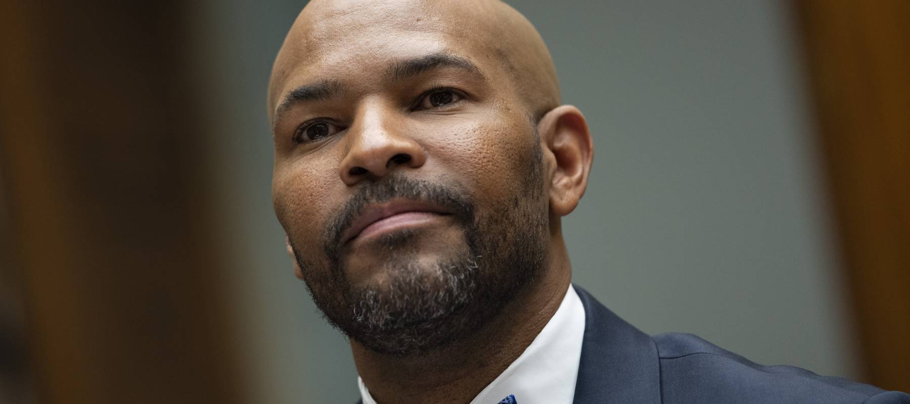 Former U.S. surgeon general Dr. Jerome Adams testifies during a hearing about coronavirus vaccine hesitancy on Capitol Hill in Washington, D.C., July 1, 2021.